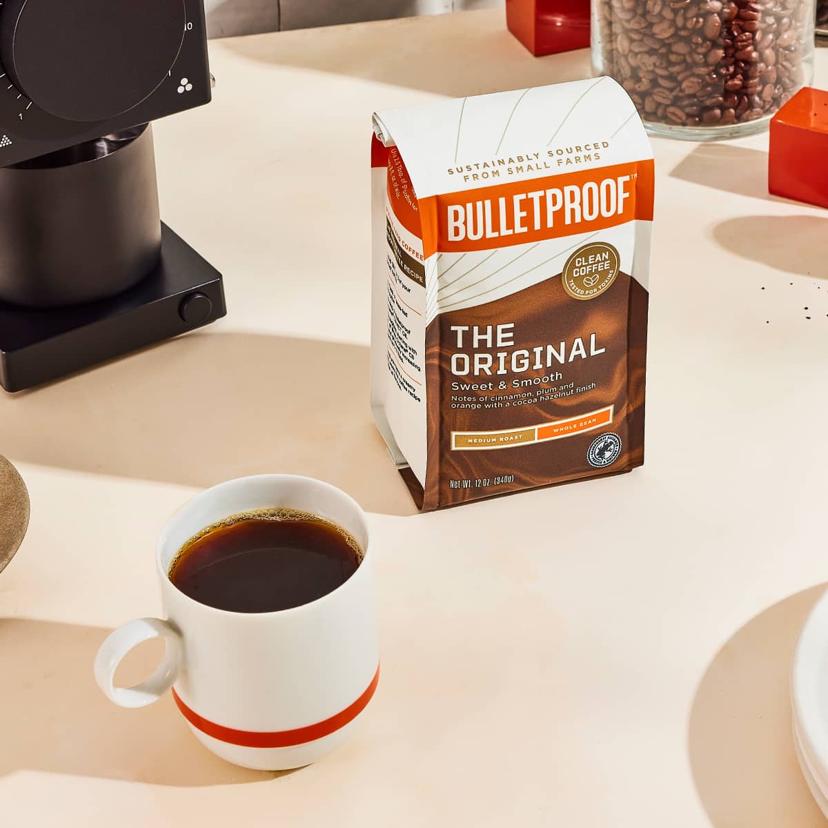 Bulletproof ザ・オリジナル、ミディアムロースト 340g WHOLE BEAN COFFEE THE ORIGINAL, MEDIUM ROAST - HAPIVERI