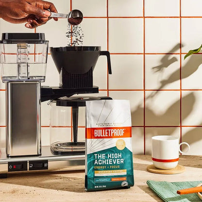 Bulletproof ザ・ハイ・アチーバー™ エンハンスド・コーヒー ミディアムダークロースト 粉340g×3パック GROUND COFFEE, THE HIGH ACHIEVER™ ENHANCED COFFEE, MEDIUM-DARK ROAST - HAPIVERI
