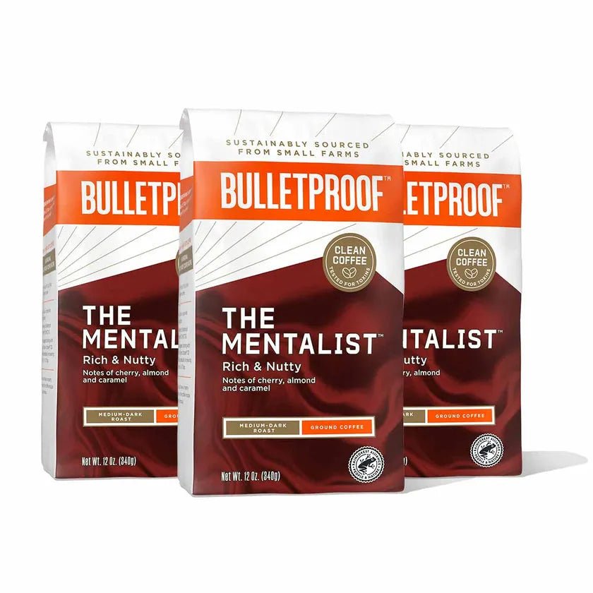 Bulletproof ザ・メンタリスト ミディアムダークロースト 粉340g×3パック GROUND COFFEE, THE MENTALIST, MEDIUM-DARK ROAST - HAPIVERI