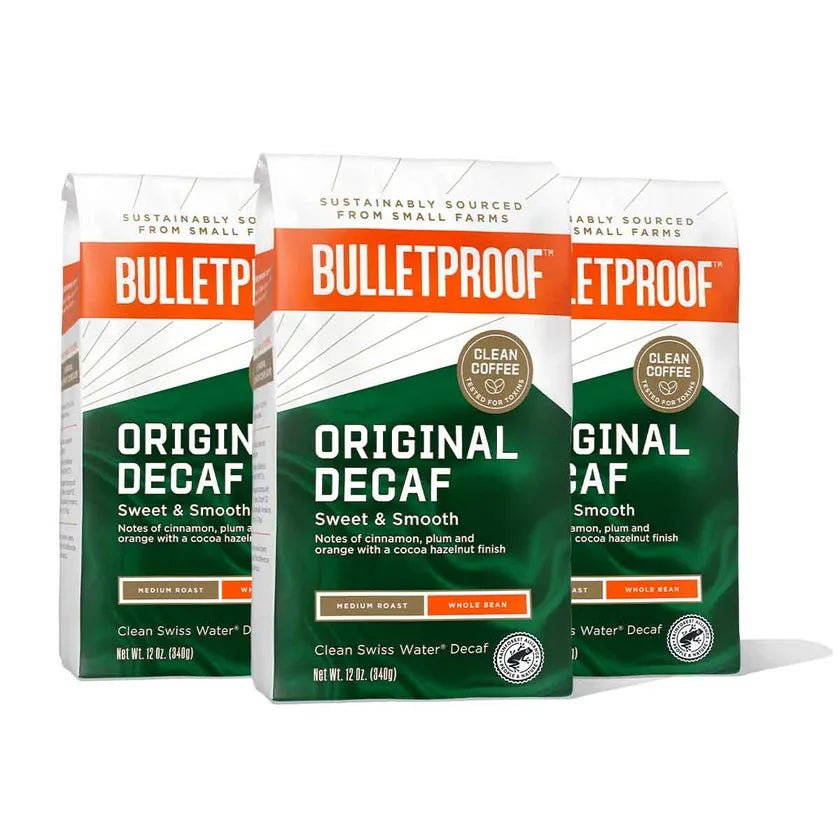 Bulletproof ザ・オリジナル ミディアムローストデカフェ 豆340g×3パック WHOLE BEAN COFFEE, THE ORIGINAL DECAF, MEDIUM ROAST - HAPIVERI