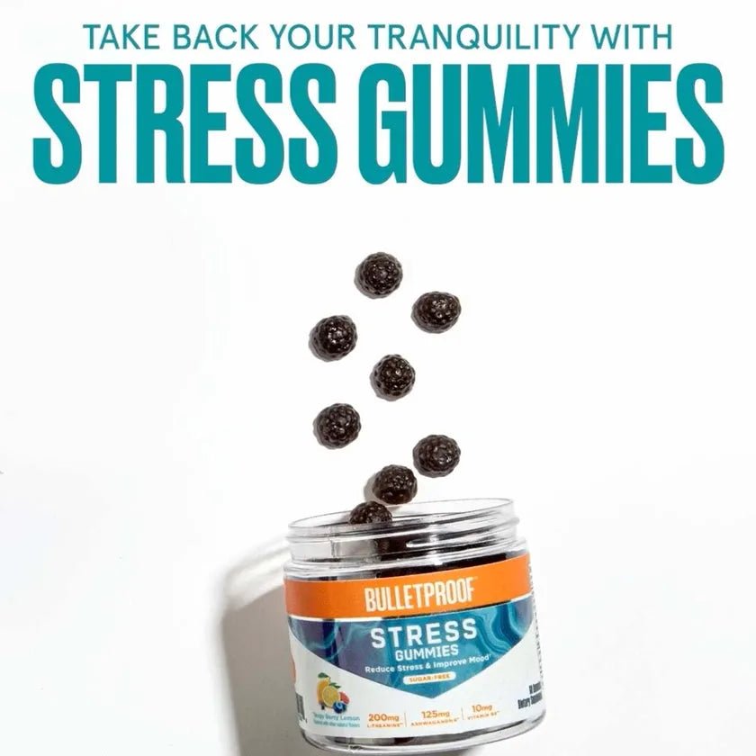 Bulletproof 60 COUNT STRESS GUMMIES REDUCES STRESS & IMPROVES MOOD† - HAPIVERI