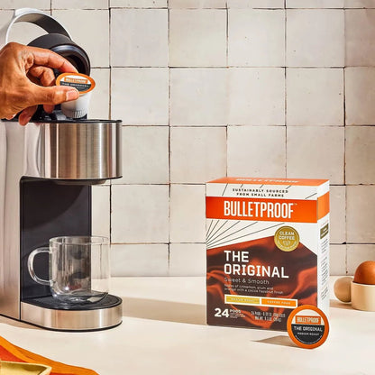 Bulletproof コーヒーポッド Bulletproof ザ・オリジナル、ミディアムロースト 24ポッド入り COFFEE PODS BULLETPROOF ORIGINAL, MEDIUM ROAST - HAPIVERI