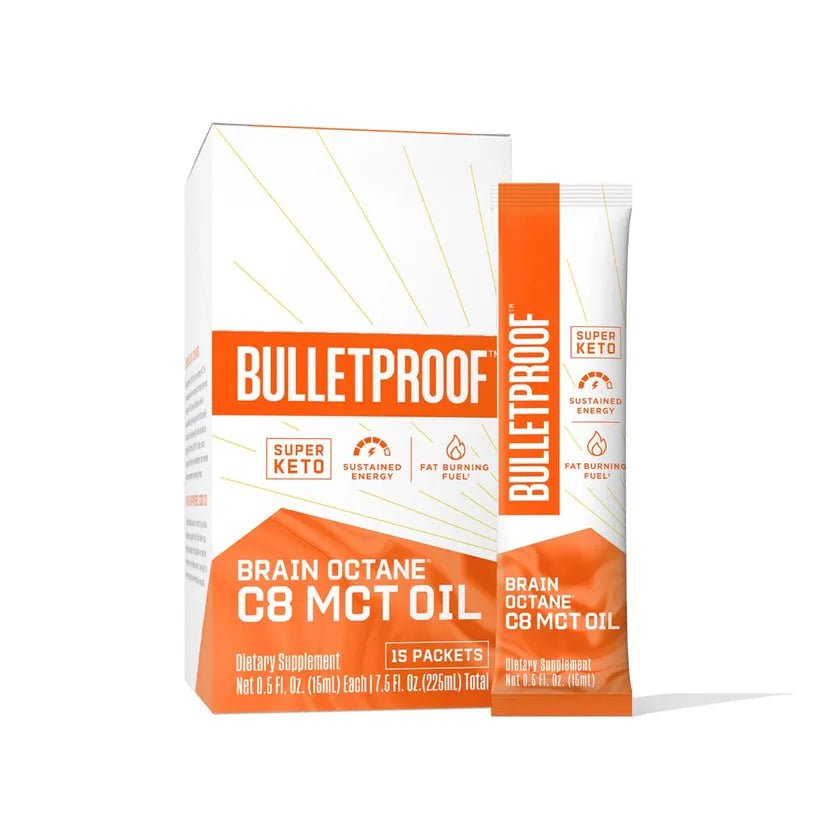 Bulletproof ブレインオクタンC8 MCTオイルx15PACKETS ピュアC8 MCTオイル - HAPIVERI