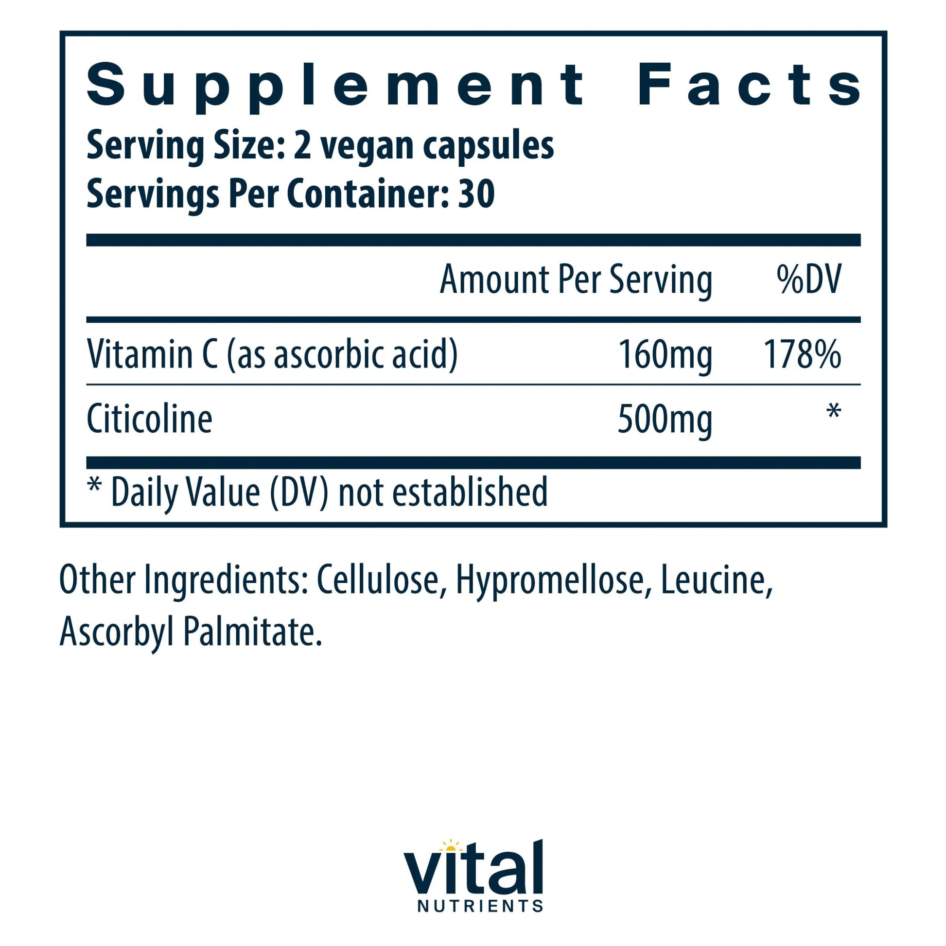 Citicoline 250mg(Vital Nutrition) - HAPIVERI