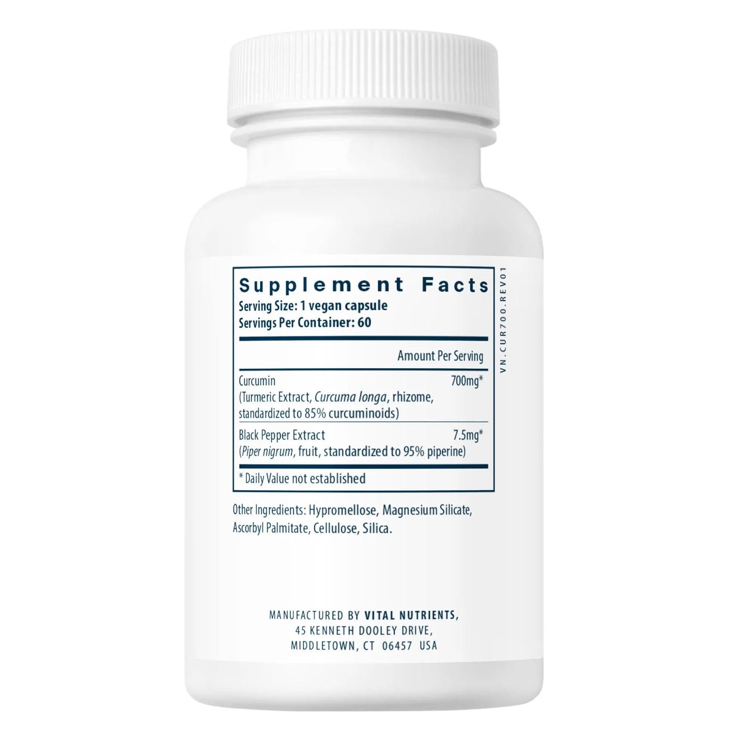 Curcumin Extract 700mg (with Bioperine®) (Vital Nutrition) - HAPIVERI