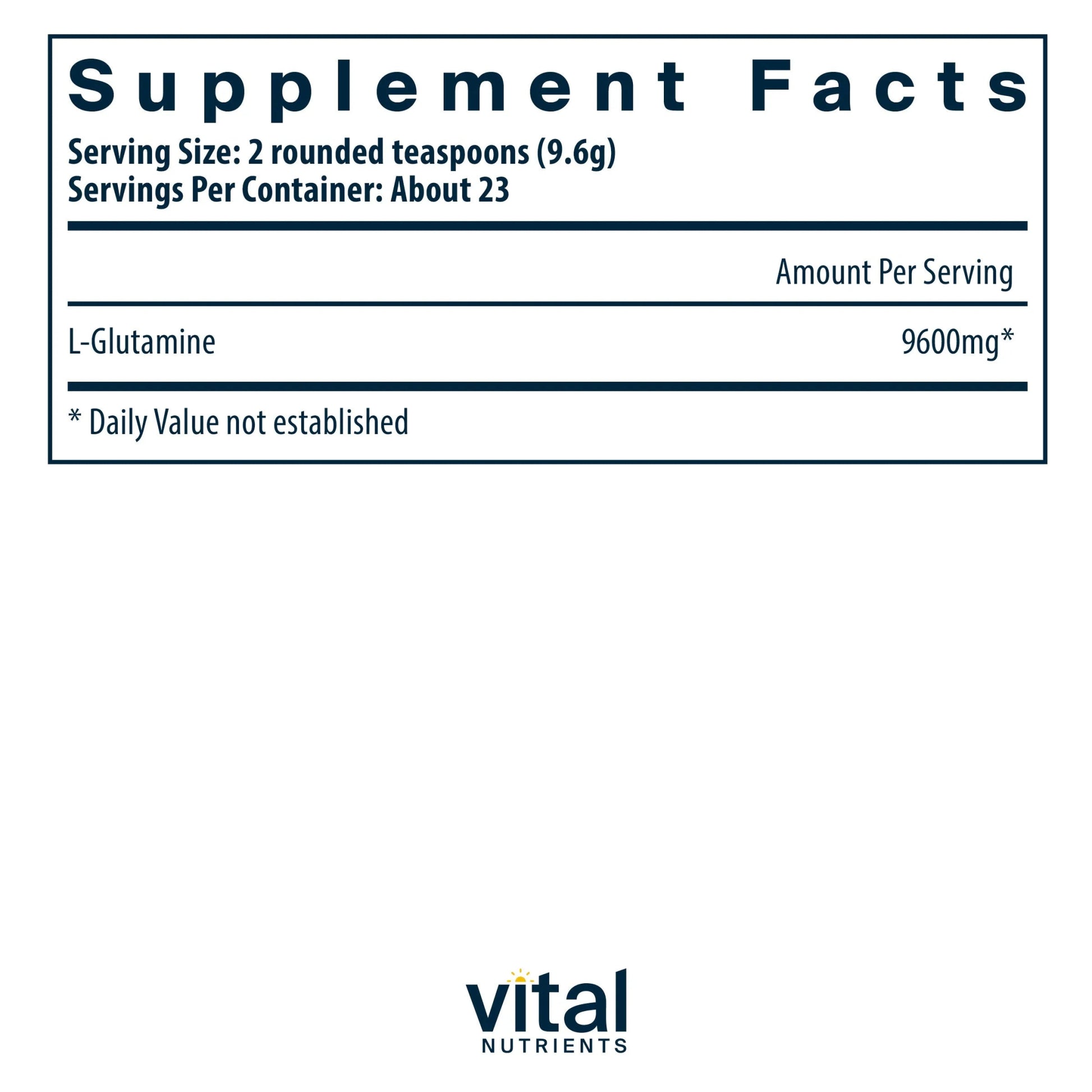 Glutamine Powder(Vital Nutrition) - HAPIVERI