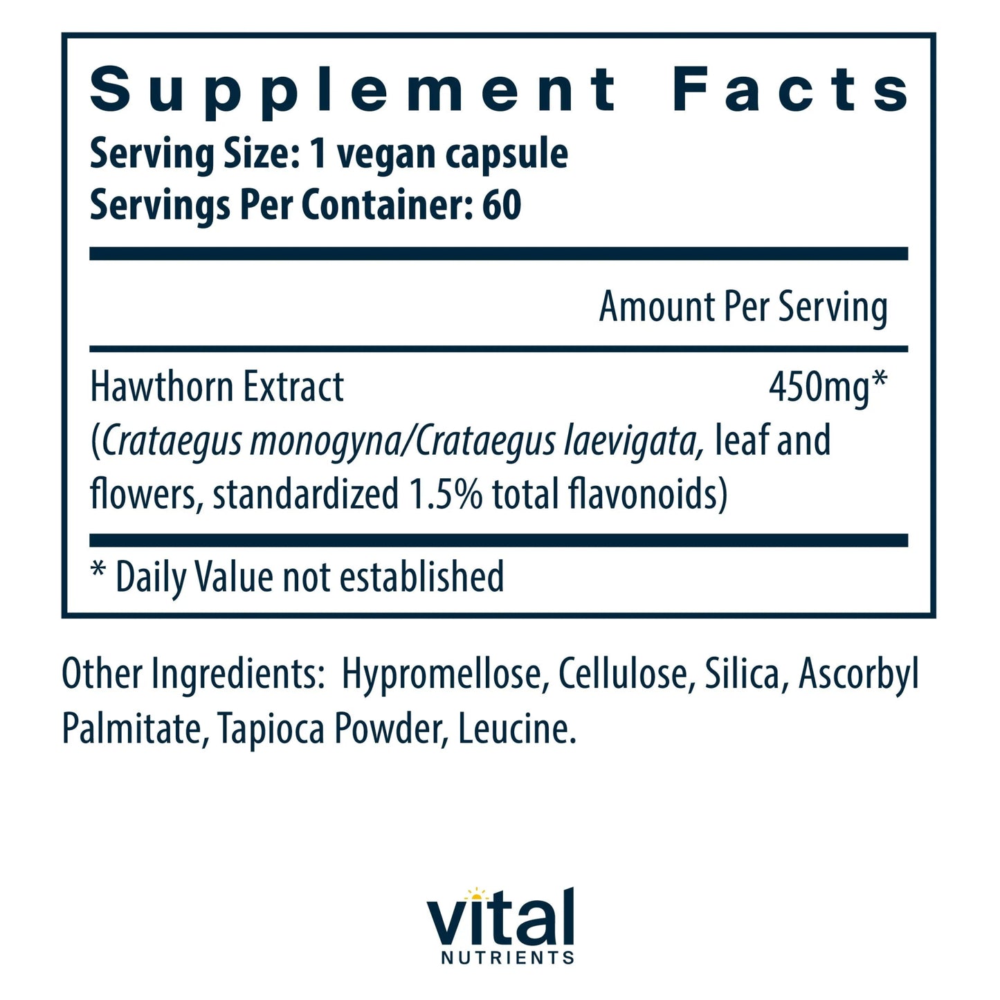Hawthorn Extract 450mg(Vital Nutrition) - HAPIVERI