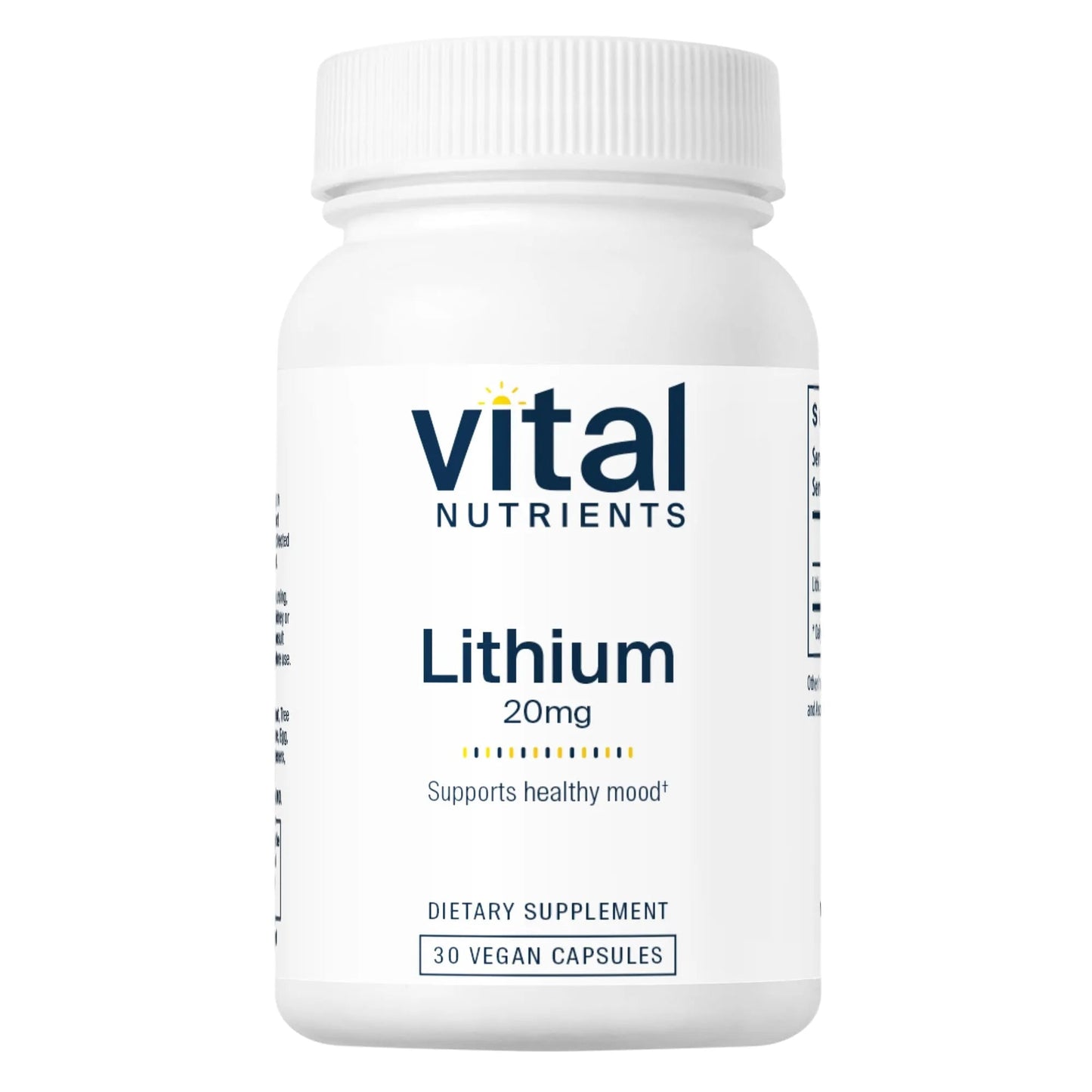 Lithium (orotate) 20mg (Vital Nutrition) - HAPIVERI