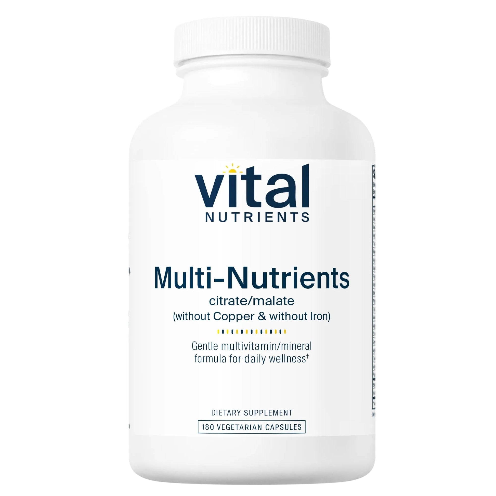 Multi-Nutrients 3 Citrate/Malate Formula (Without Copper & Without Iron)(Vital Nutrition) - HAPIVERI