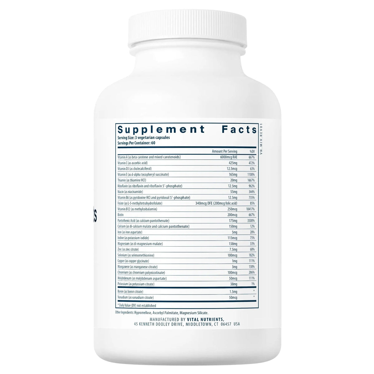 Multi Nutrient Formula Multi-Nutrients 4 Citrate/Malate Formula (With Copper & Iron)(Vital Nu ...