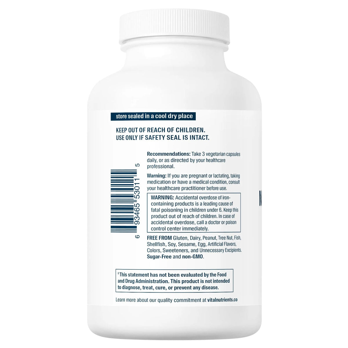 Multi Nutrient Formula Multi-Nutrients 4 Citrate/Malate Formula (With Copper & Iron)(Vital Nu ...