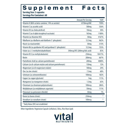Multi-Nutrients (No Iron or Iodine)(Vital Nutrition) - HAPIVERI