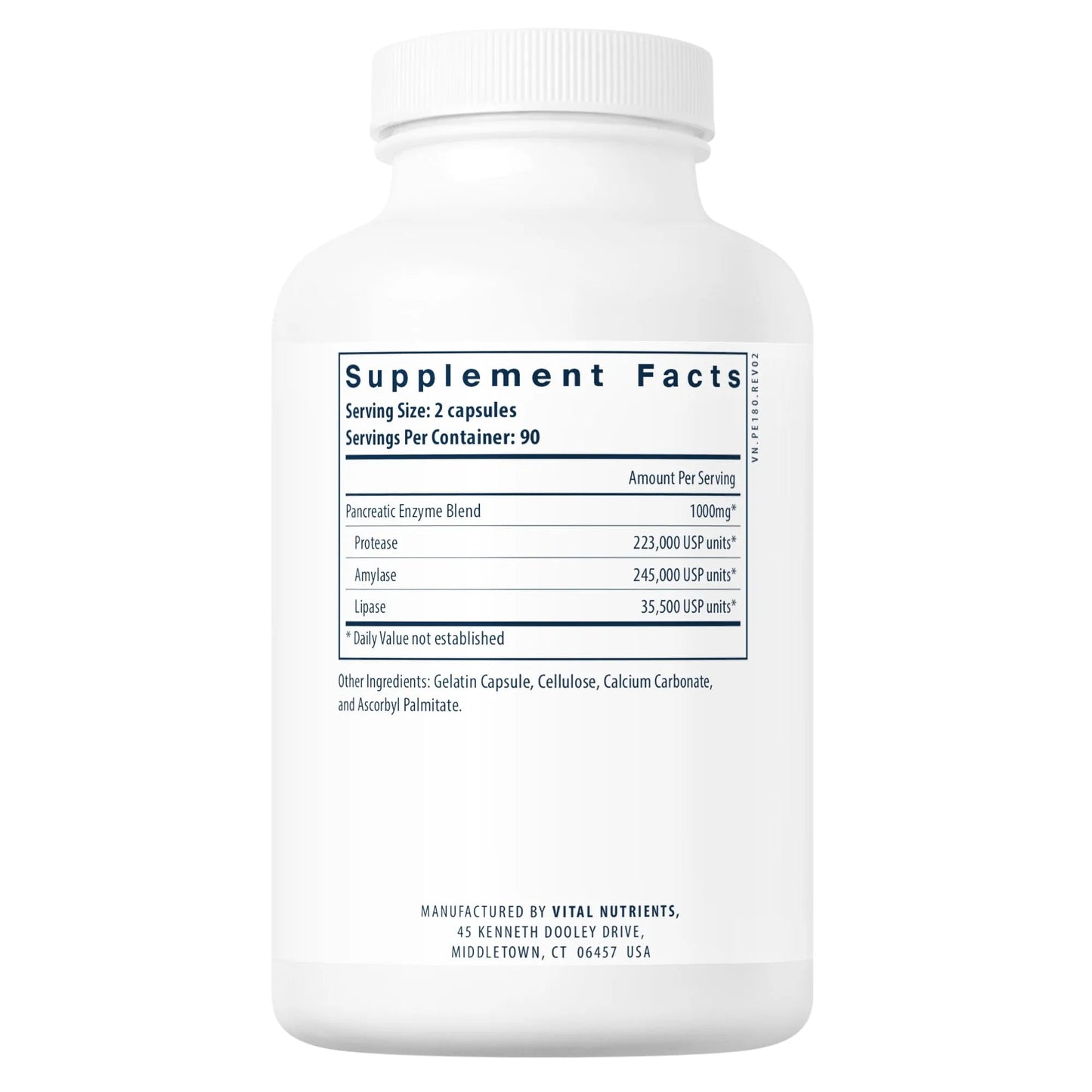 Pancreatic Enzymes 1000mg (full strength)(Vital Nutrition) - HAPIVERI