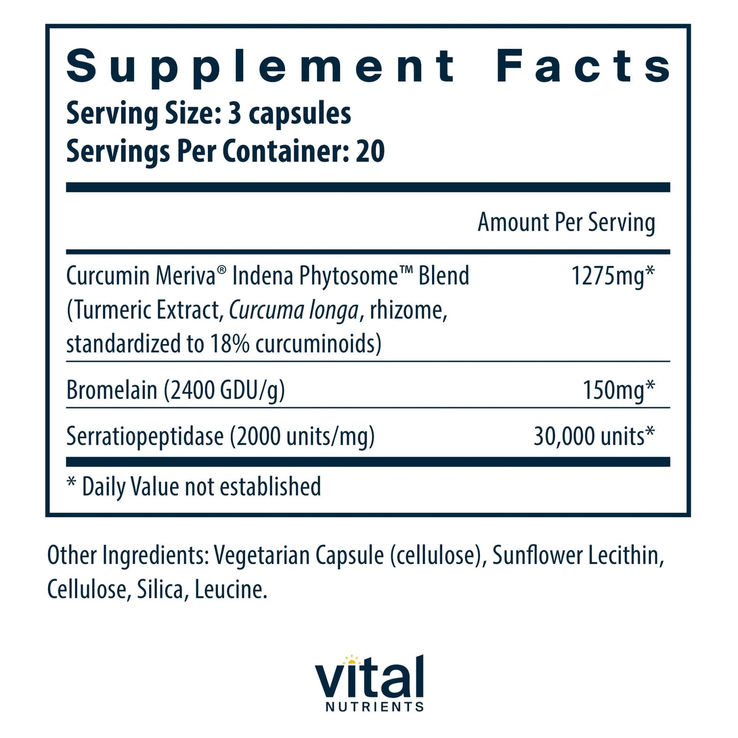 Phyto-Curcumin Plus Enzymes(Vital Nutrition) - HAPIVERI