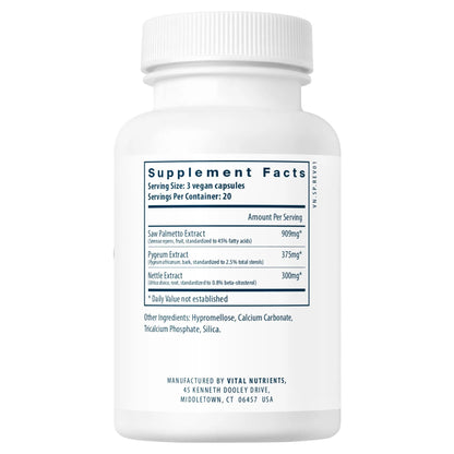 Saw Palmetto Pygeum Nettle Root (Vital Nutrition) - HAPIVERI