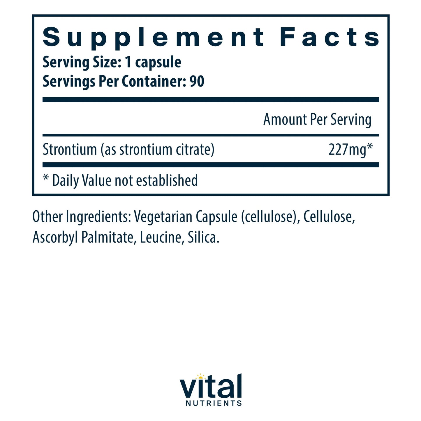 Strontium (citrate) 227mg(Vital Nutrition) - HAPIVERI