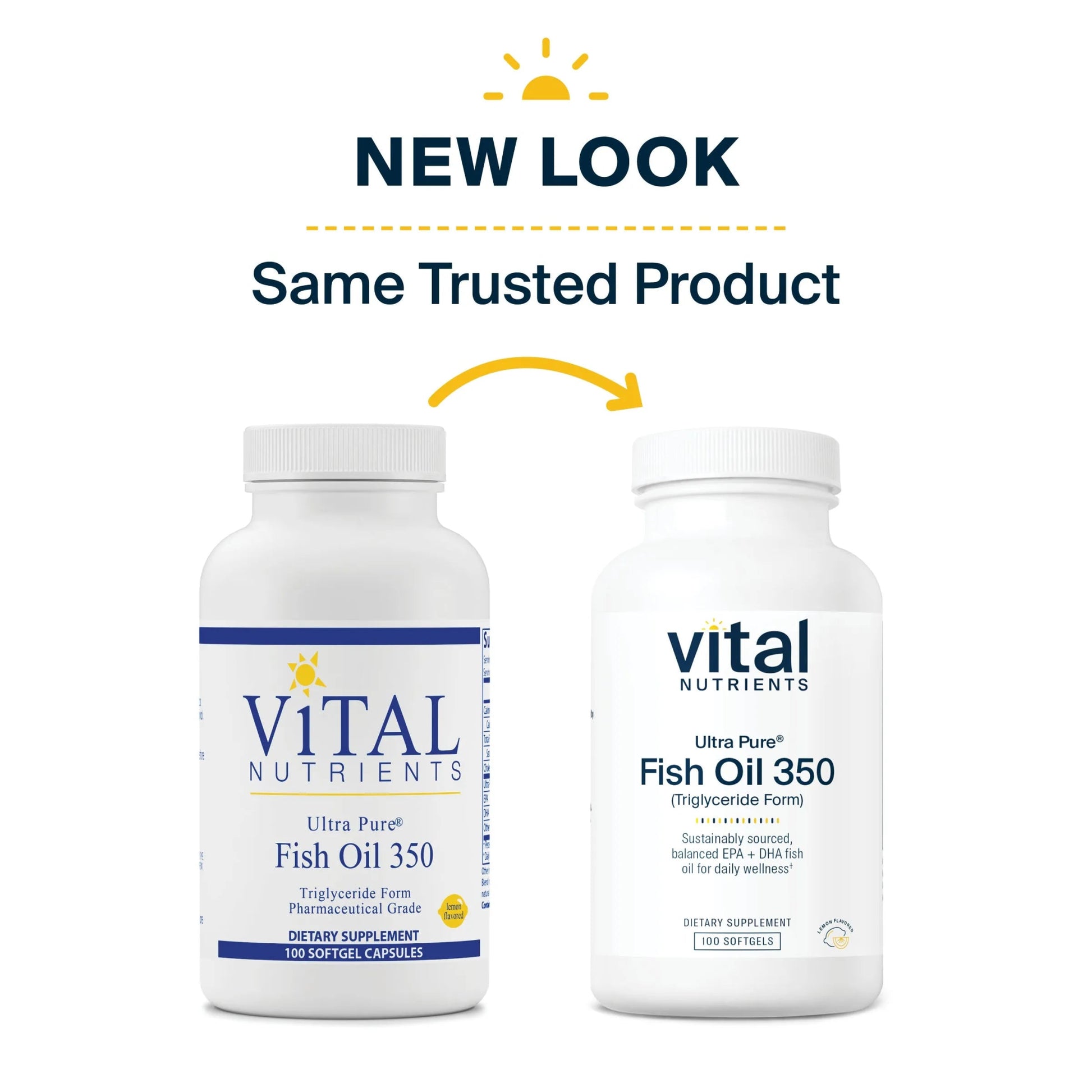 Ultra Pure® Fish Oil 350 Triglyceride Form Pharmaceutical Grade (Vital Nutrition) - HAPIVERI