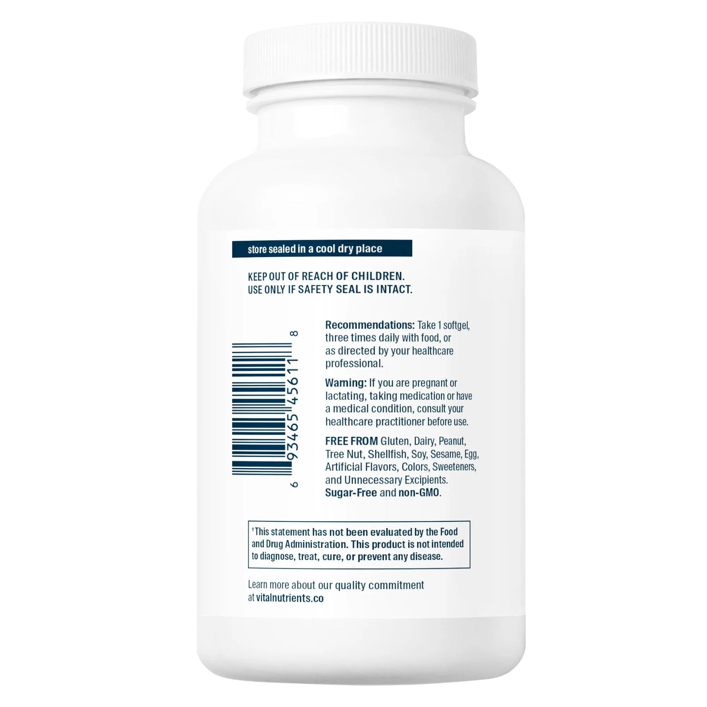 Ultra Pure® Fish Oil 800 Triglyceride Form Pharmaceutical Grade(Vital Nutrition) - HAPIVERI