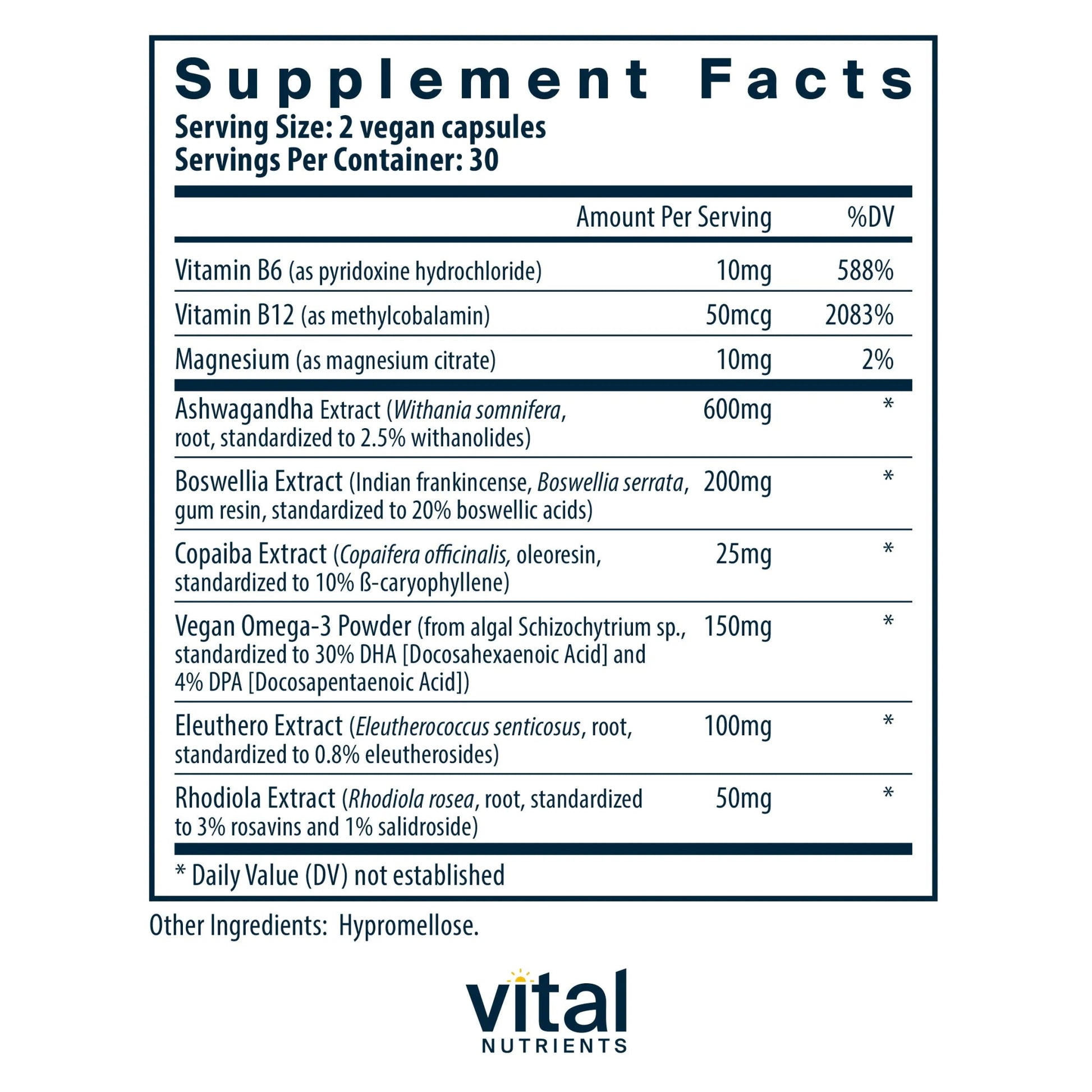 Vegan Adrenal Support+(Vital Nutrition) - HAPIVERI