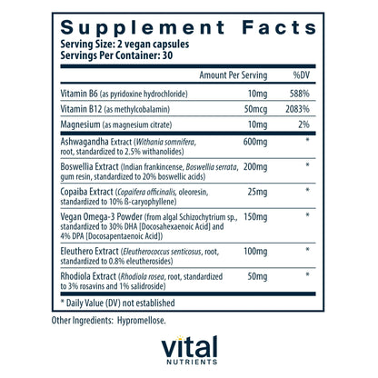 Vegan Adrenal Support+(Vital Nutrition) - HAPIVERI