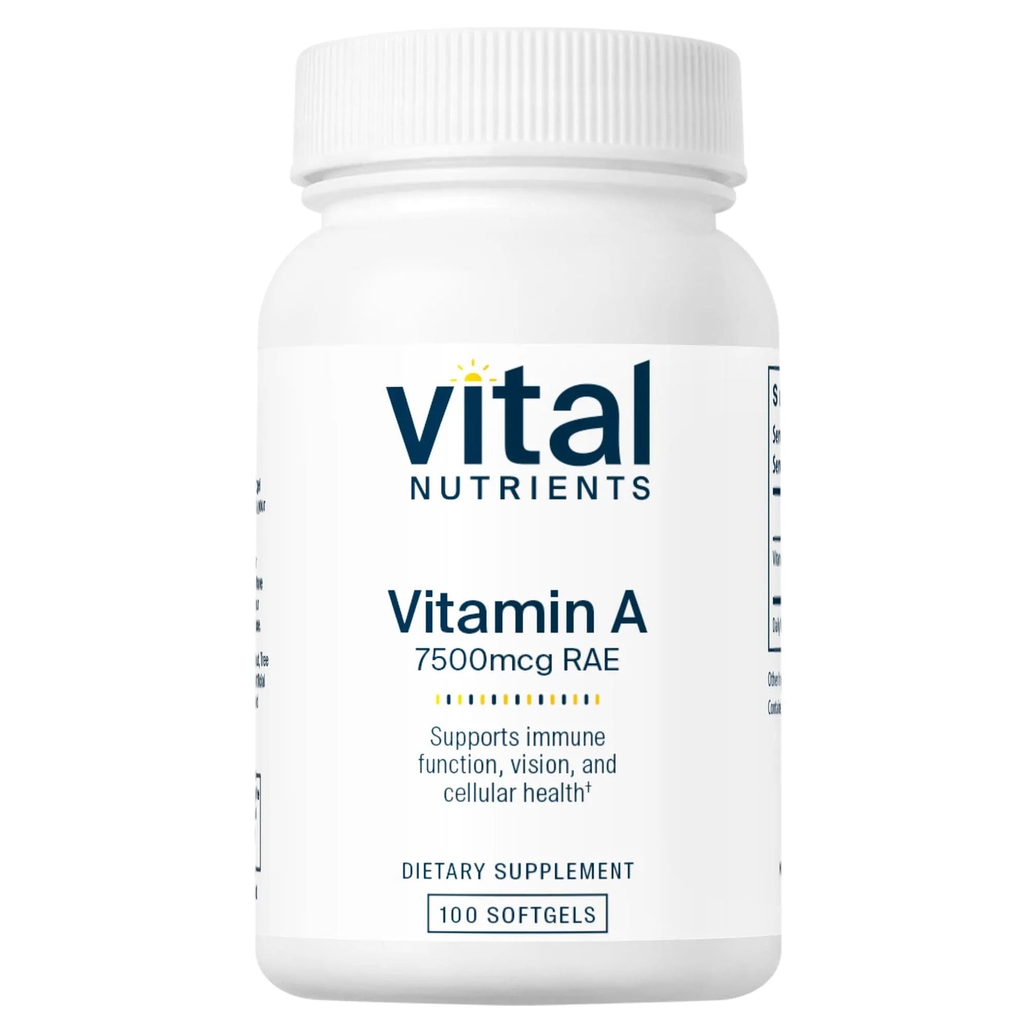 Vitamin A 7500mcg RAE(Vital Nutrition) - HAPIVERI