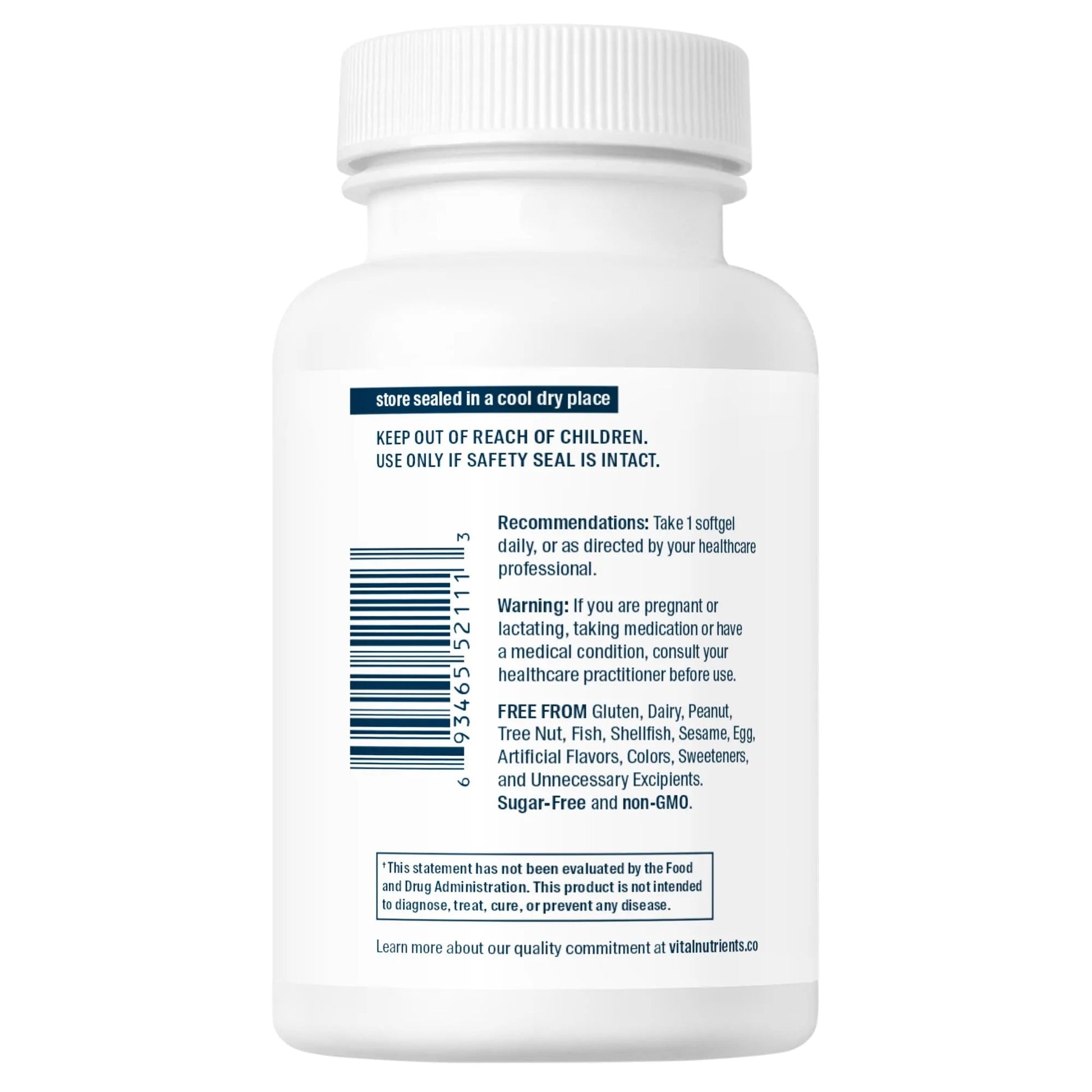 Vitamin E 400 (with mixed tocopherols)(Vital Nutrition) - HAPIVERI